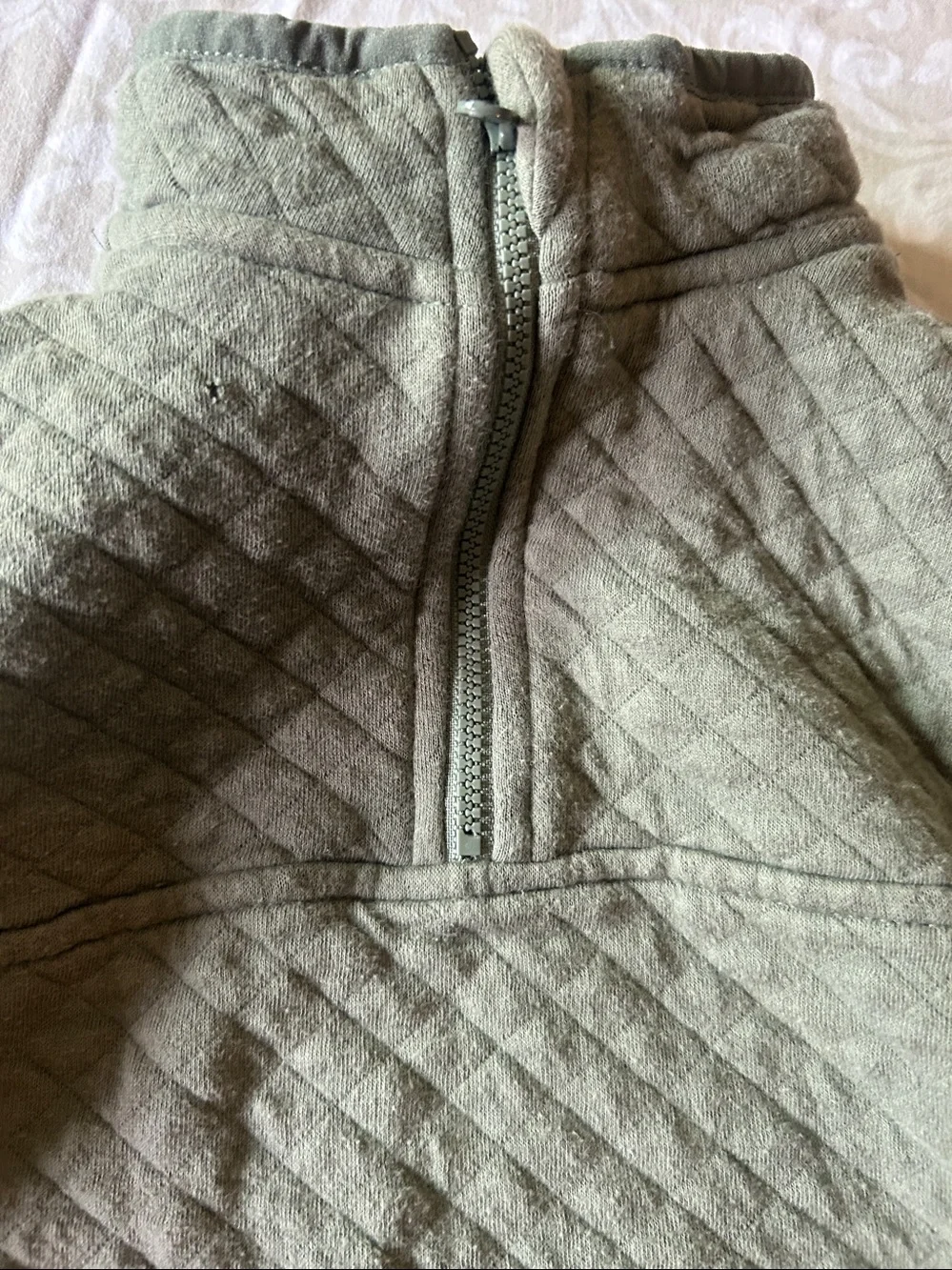 wonder nation Olive Quilted Half-Zip Pullover